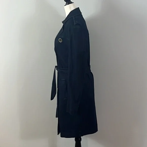 Luisa Cerano Denim Trench Coat Jacket - Picture 5 of 16
